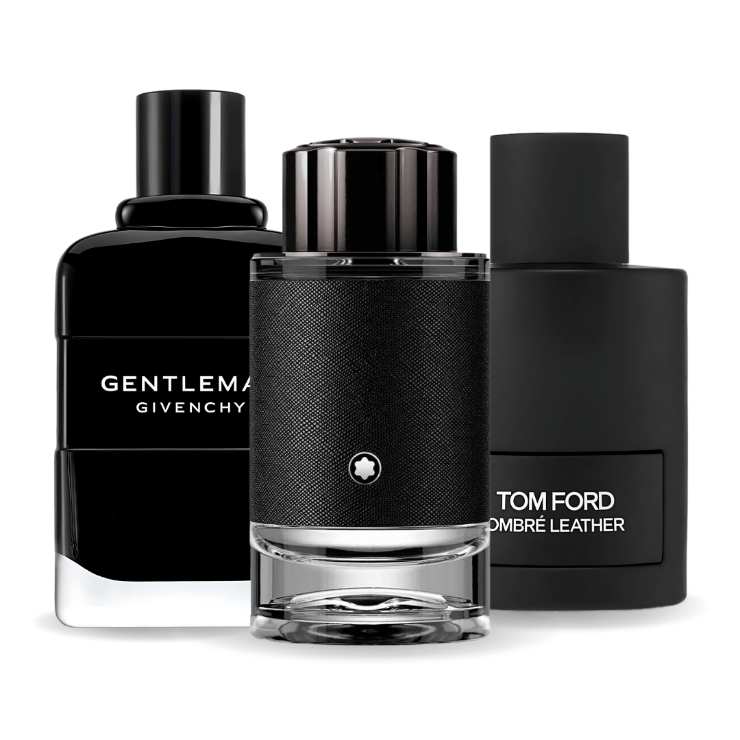PACK 3 PARFUMES: TOM FORD OMBRE LEATHER, GIVENCHY GENTLEMAN, MONTBLANC EXPLORER 100ML